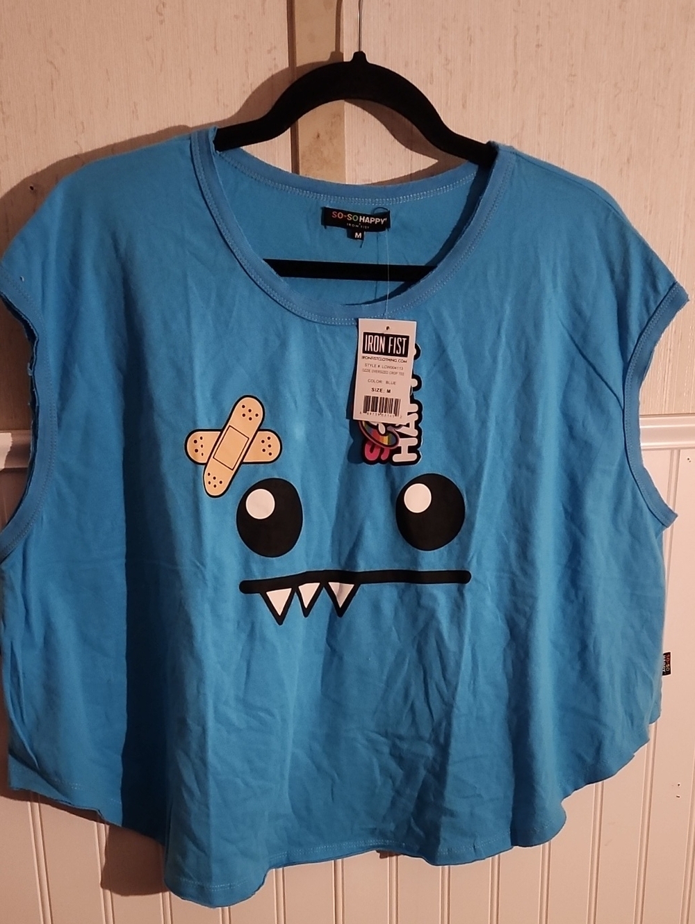 Blue Monster Face Tee Shirt